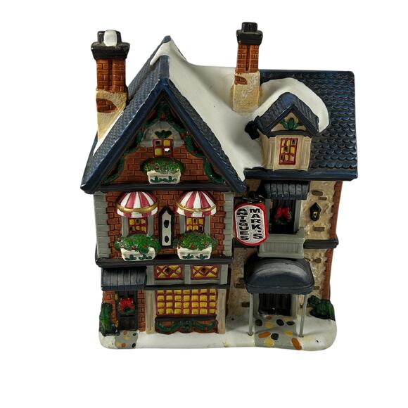 Holiday Time 2001 Mark’s Antiques Lighted Village House Christmas Decor - Picture 1 of 6